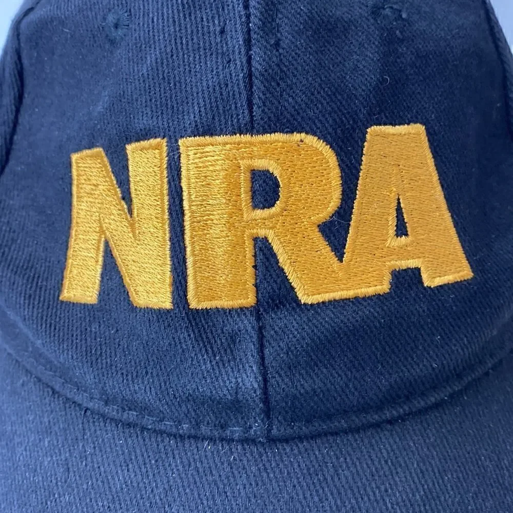 NRA Hat Ballcap Cap Black Yellow Adult Adjustable National Rifle Association